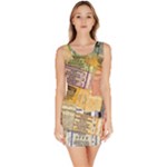 Retro Concert Tickets Bodycon Dress