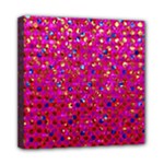 Polka Dot Sparkley Jewels 1 Mini Canvas 8  x 8  (Framed)