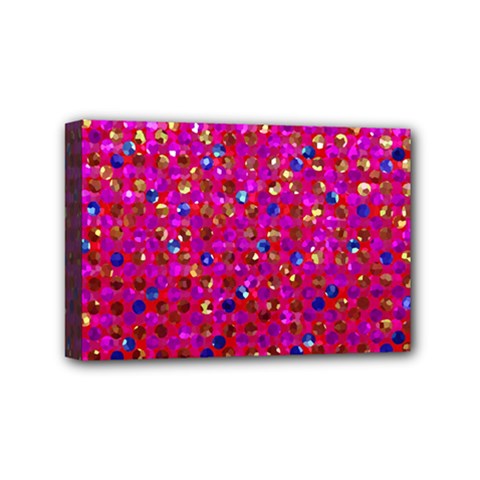 Polka Dot Sparkley Jewels 1 Mini Canvas 6  x 4  (Framed) from ArtsNow.com