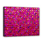 Polka Dot Sparkley Jewels 1 Canvas 14  x 11  (Framed)