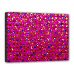 Polka Dot Sparkley Jewels 1 Canvas 16  x 12  (Framed)