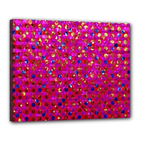 Polka Dot Sparkley Jewels 1 Canvas 20  x 16  (Framed) from ArtsNow.com