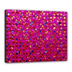 Polka Dot Sparkley Jewels 1 Canvas 20  x 16  (Framed)