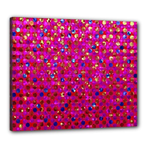 Polka Dot Sparkley Jewels 1 Canvas 24  x 20  (Framed) from ArtsNow.com