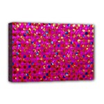 Polka Dot Sparkley Jewels 1 Deluxe Canvas 18  x 12  (Framed)