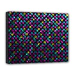 Polka Dot Sparkley Jewels 2 Deluxe Canvas 20  x 16  (Framed)