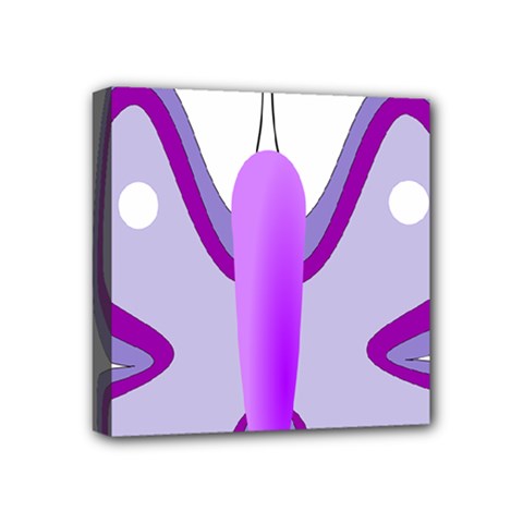 Cute Awareness Butterfly Mini Canvas 4  x 4  (Framed) from ArtsNow.com