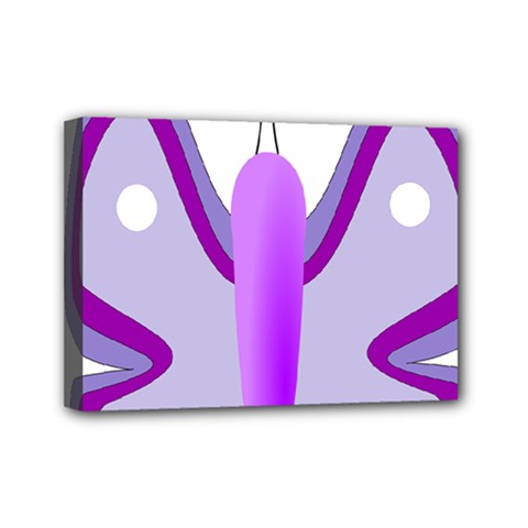 Cute Awareness Butterfly Mini Canvas 7  x 5  (Framed) from ArtsNow.com