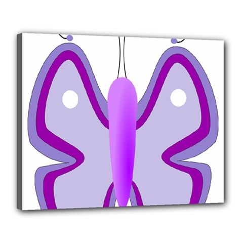 Cute Awareness Butterfly Canvas 20  x 16  (Framed) from ArtsNow.com