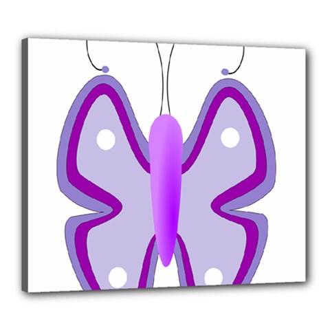 Cute Awareness Butterfly Canvas 24  x 20  (Framed) from ArtsNow.com