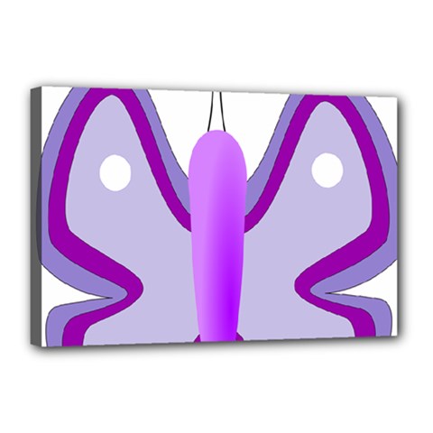Cute Awareness Butterfly Canvas 18  x 12  (Framed) from ArtsNow.com