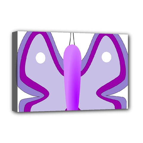 Cute Awareness Butterfly Deluxe Canvas 18  x 12  (Framed) from ArtsNow.com