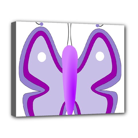 Cute Awareness Butterfly Deluxe Canvas 20  x 16  (Framed) from ArtsNow.com
