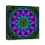 Star Of Leaves, Abstract Magenta Green Forest Mini Canvas 6 x 6 (Framed) Star Of Leaves, Abstract Magenta Green Forest Mini Canvas 6 x 6 (Framed)