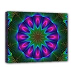 Star Of Leaves, Abstract Magenta Green Forest Canvas 14 x 11 (Framed) Star Of Leaves, Abstract Magenta Green Forest Canvas 14 x 11 (Framed)