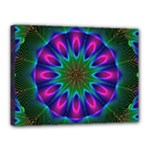 Star Of Leaves, Abstract Magenta Green Forest Canvas 16 x 12 (Framed) Star Of Leaves, Abstract Magenta Green Forest Canvas 16 x 12 (Framed)