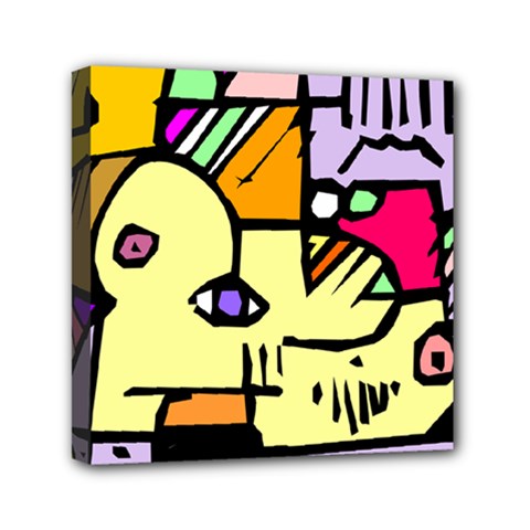 Fighting The Fog Mini Canvas 6  x 6  (Framed) from ArtsNow.com