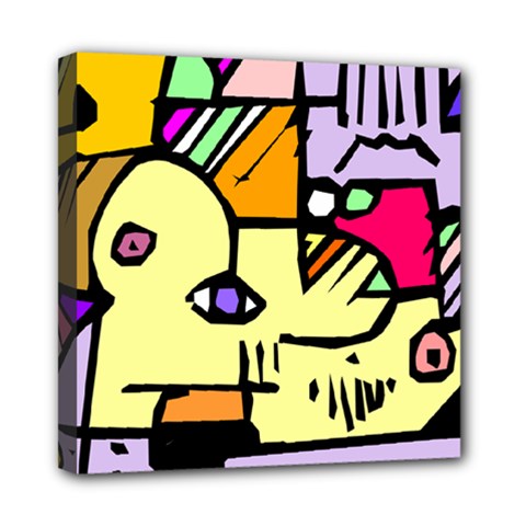 Fighting The Fog Mini Canvas 8  x 8  (Framed) from ArtsNow.com