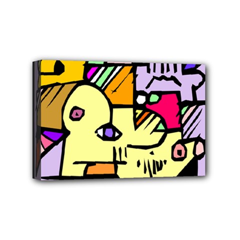 Fighting The Fog Mini Canvas 6  x 4  (Framed) from ArtsNow.com
