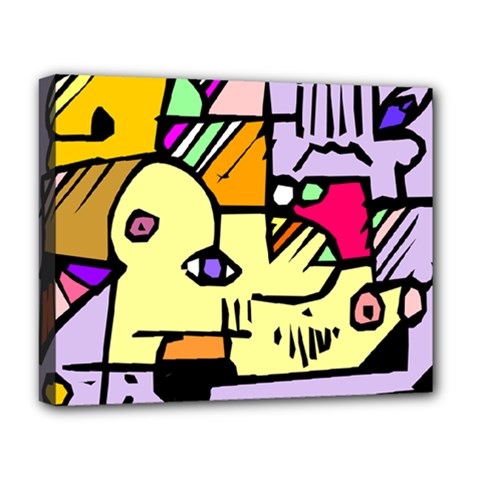 Fighting The Fog Deluxe Canvas 20  x 16  (Framed) from ArtsNow.com