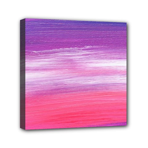 Abstract In Pink & Purple Mini Canvas 6  x 6  (Framed) from ArtsNow.com