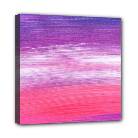 Abstract In Pink & Purple Mini Canvas 8  x 8  (Framed) from ArtsNow.com
