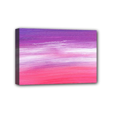 Abstract In Pink & Purple Mini Canvas 6  x 4  (Framed) from ArtsNow.com