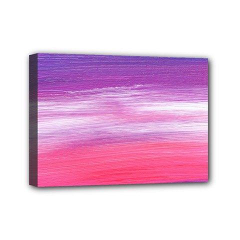 Abstract In Pink & Purple Mini Canvas 7  x 5  (Framed) from ArtsNow.com