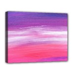 Abstract In Pink & Purple Canvas 14  x 11  (Framed)