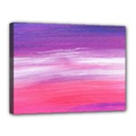 Abstract In Pink & Purple Canvas 16  x 12  (Framed)