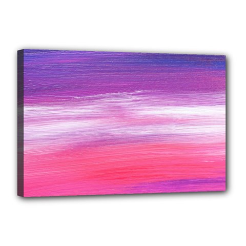 Abstract In Pink & Purple Canvas 18  x 12  (Framed) from ArtsNow.com