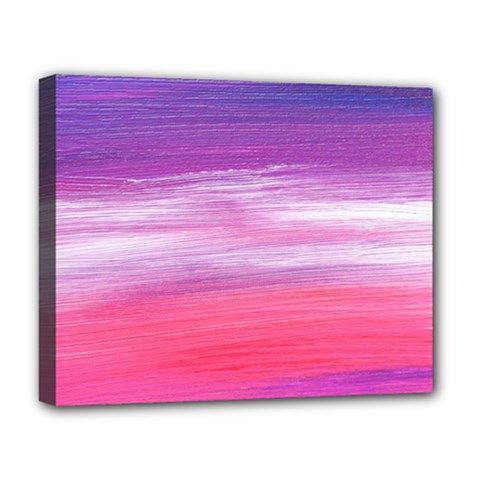Abstract In Pink & Purple Deluxe Canvas 20  x 16  (Framed) from ArtsNow.com