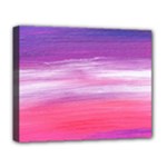 Abstract In Pink & Purple Deluxe Canvas 20  x 16  (Framed)