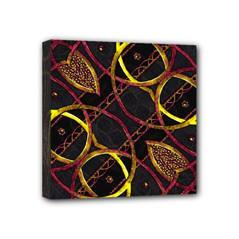 Luxury Futuristic Ornament Mini Canvas 4  x 4  (Framed) from ArtsNow.com