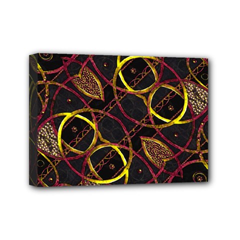 Luxury Futuristic Ornament Mini Canvas 7  x 5  (Framed) from ArtsNow.com