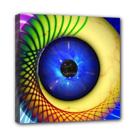 Eerie Psychedelic Eye Mini Canvas 8  x 8  (Framed) from ArtsNow.com