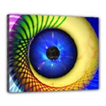 Eerie Psychedelic Eye Canvas 20  x 16  (Framed)