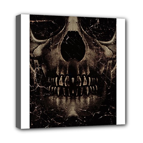 Skull Poster Background Mini Canvas 8  x 8  (Framed) from ArtsNow.com
