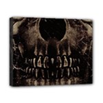 Skull Poster Background Canvas 10  x 8  (Framed)