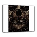 Skull Poster Background Canvas 20  x 16  (Framed)