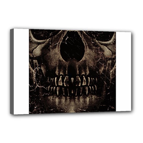 Skull Poster Background Canvas 18  x 12  (Framed) from ArtsNow.com