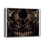 Skull Poster Background Deluxe Canvas 14  x 11  (Framed)