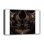 Skull Poster Background Deluxe Canvas 18  x 12  (Framed)