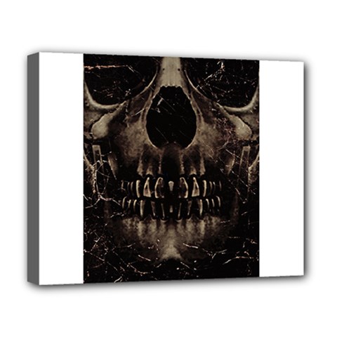 Skull Poster Background Deluxe Canvas 20  x 16  (Framed) from ArtsNow.com