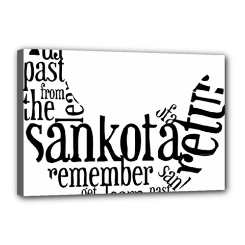 Sankofashirt Canvas 18  x 12  (Framed) from ArtsNow.com