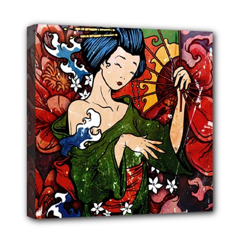 Geisha Mini Canvas 8  x 8  (Stretched) from ArtsNow.com