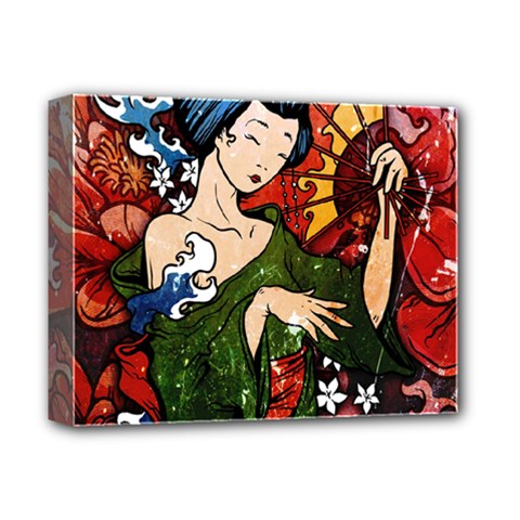 Geisha Deluxe Canvas 14  x 11  (Stretched) from ArtsNow.com