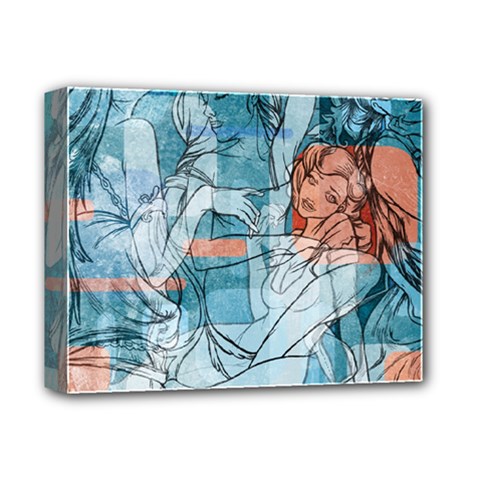 Retro Girls Deluxe Canvas 14  x 11  (Stretched) from ArtsNow.com
