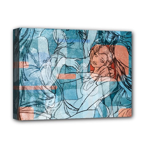 Retro Girls Deluxe Canvas 16  x 12  (Stretched)  from ArtsNow.com
