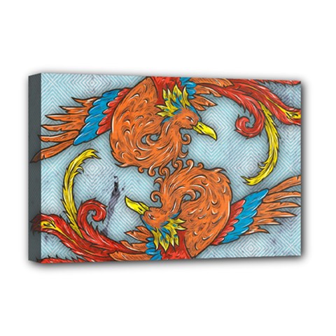 Chinese Phoenix Deluxe Canvas 18  x 12  (Stretched) from ArtsNow.com